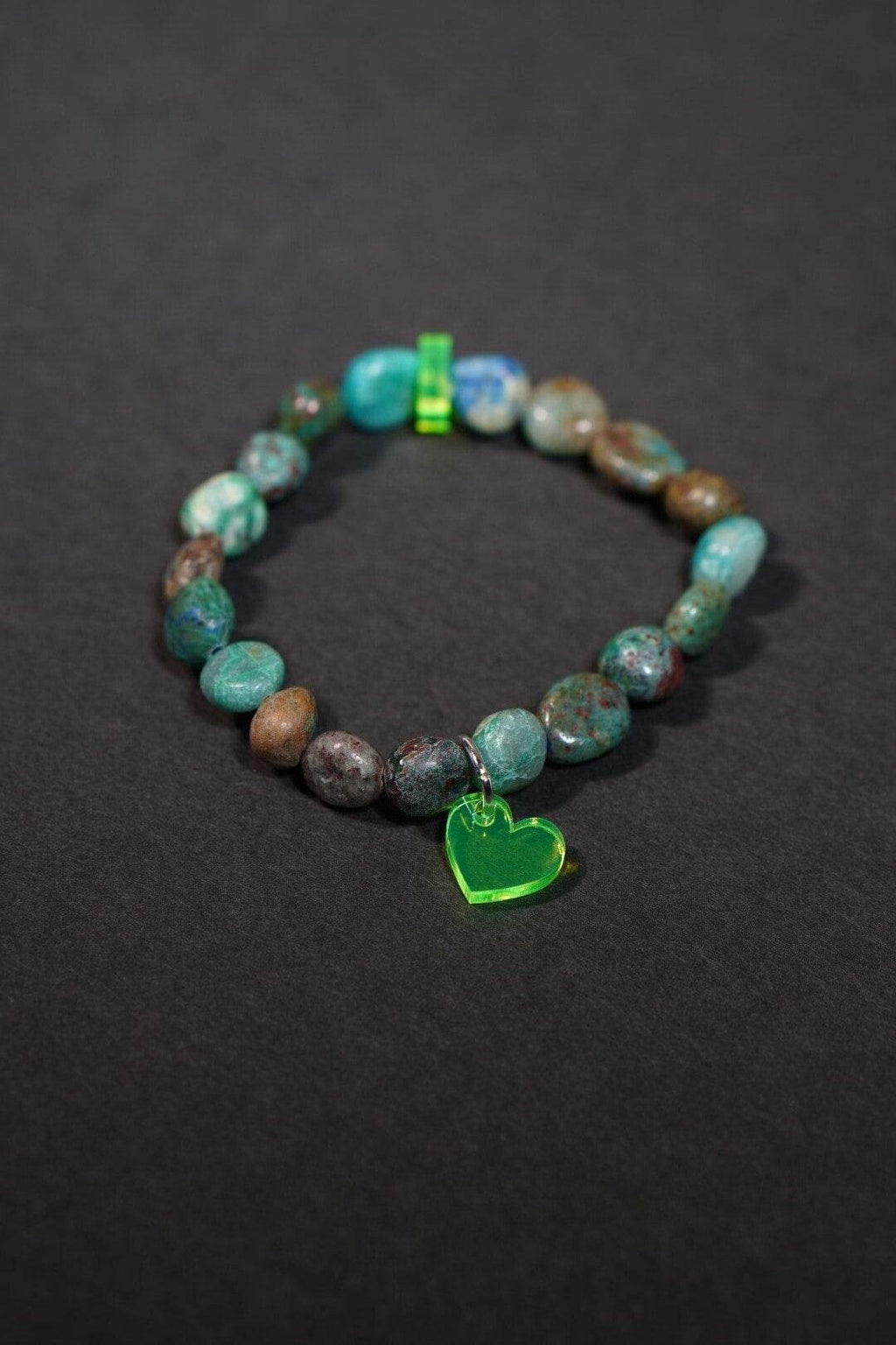 Lucky Bracelet - Chrysocolla (Malachit) - Heart - LUCKY MES