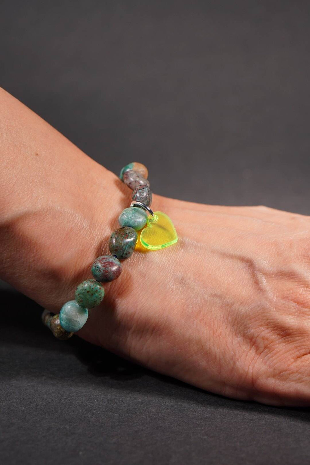 Lucky Bracelet - Chrysocolla (Malachit) - Heart - LUCKY MES
