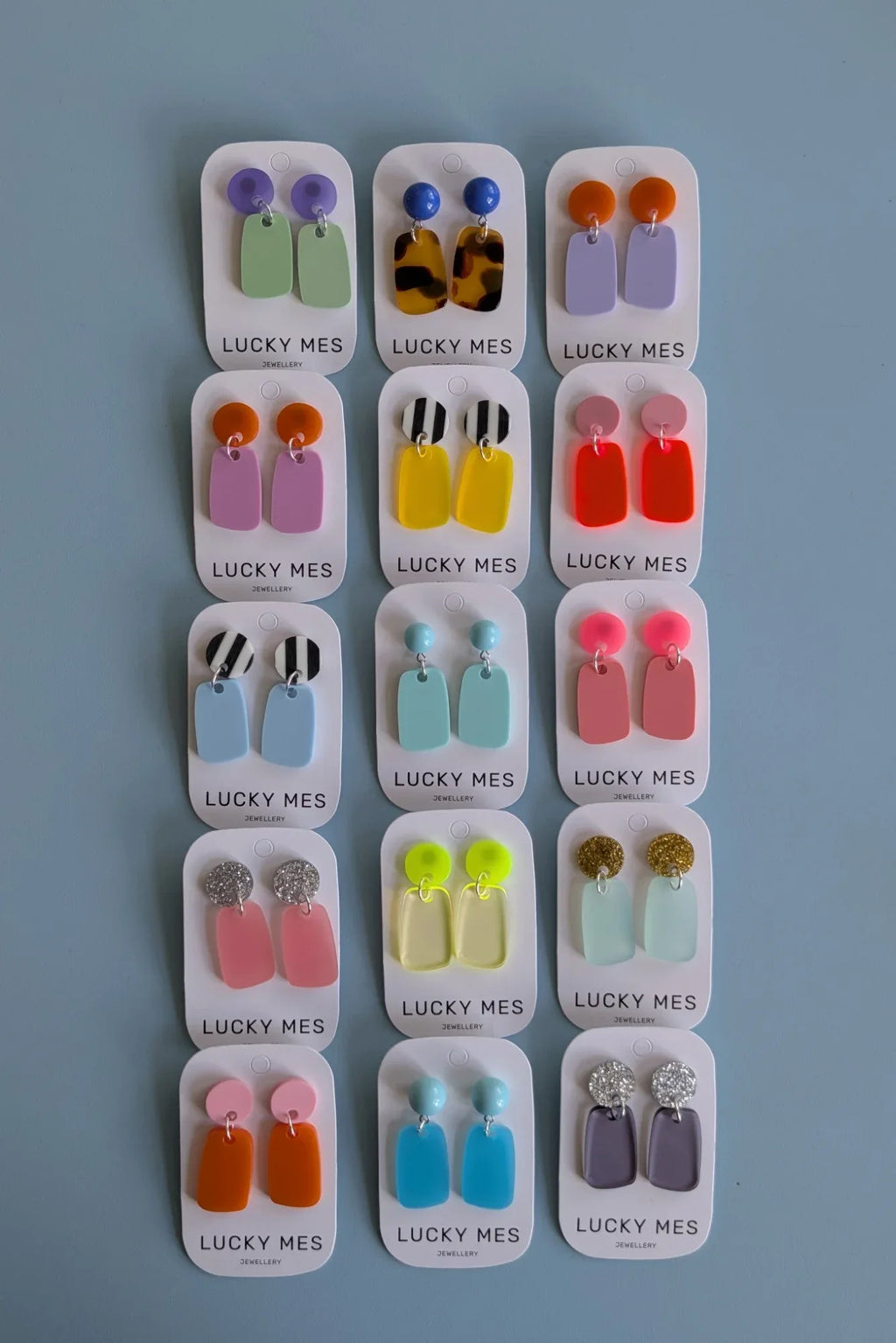 Frühlings Ohrringe bunt aus recyceltem Acryl – Lucky Ears | Lucky Mes