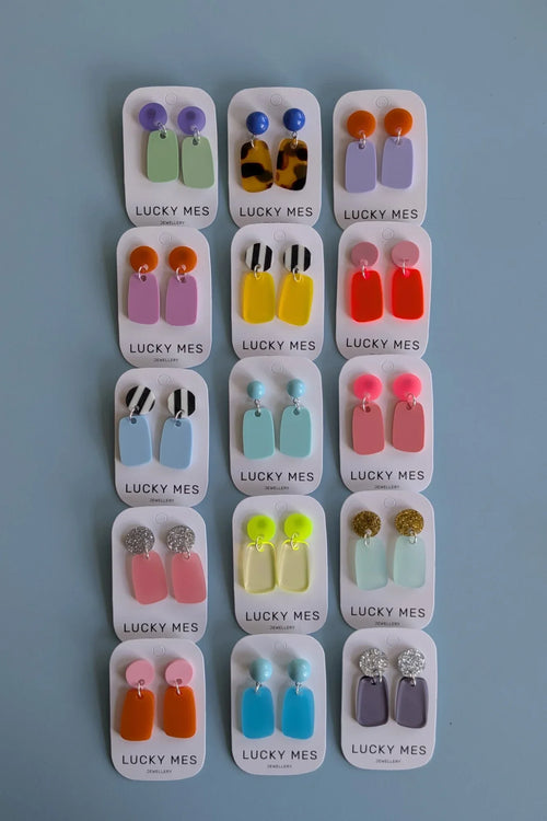 Frühlings Ohrringe bunt aus recyceltem Acryl – Lucky Ears | Lucky Mes