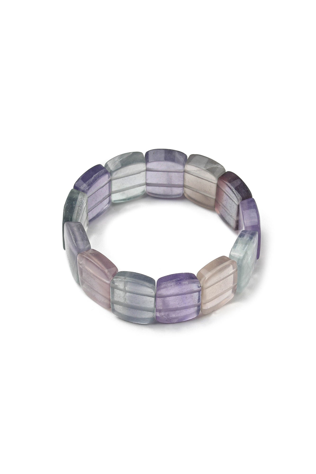 Lucky Bracelet Fluorit chunky blocks