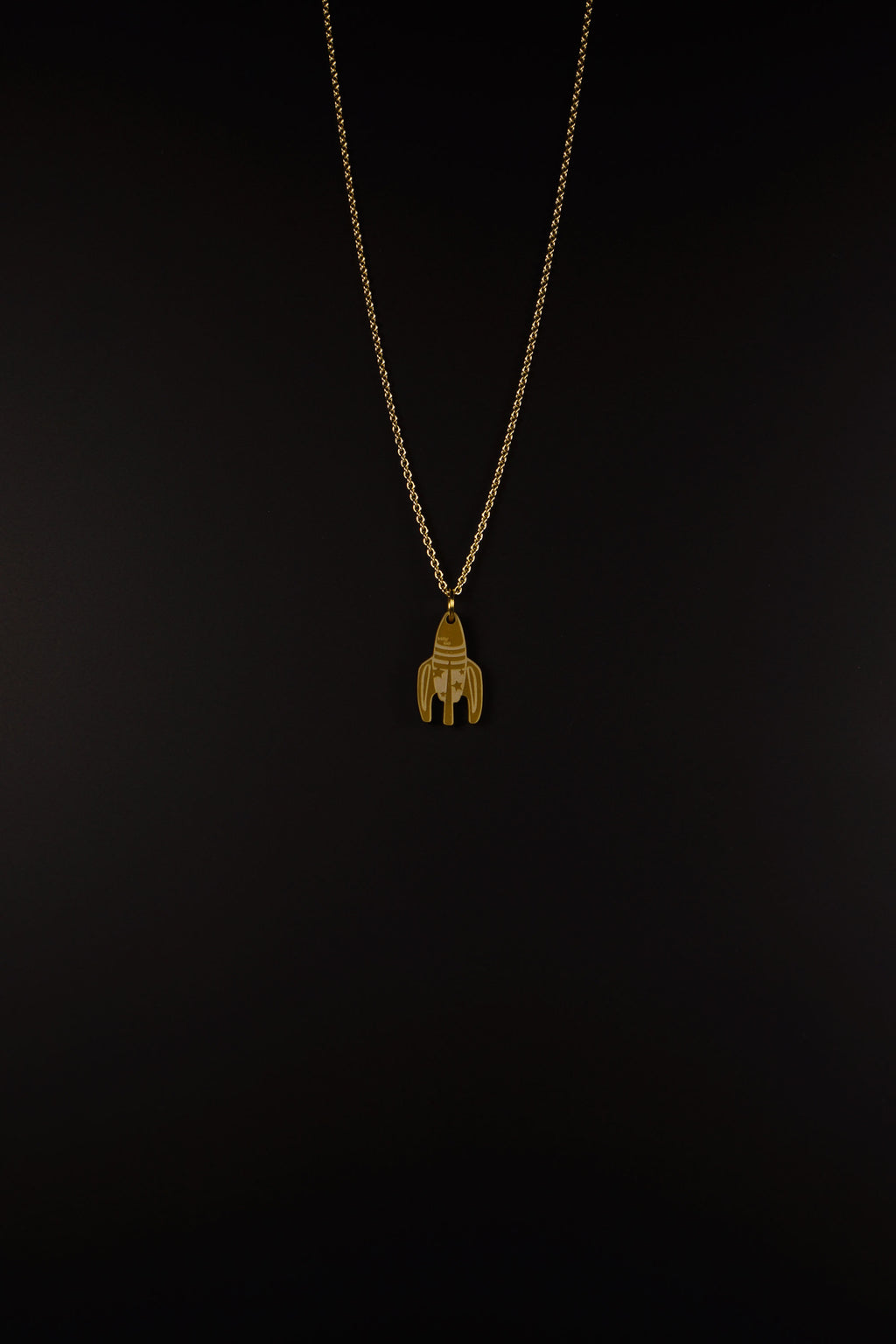 Lucky Necklace Rocket Anhänger gold metallic – Lucky Mes München