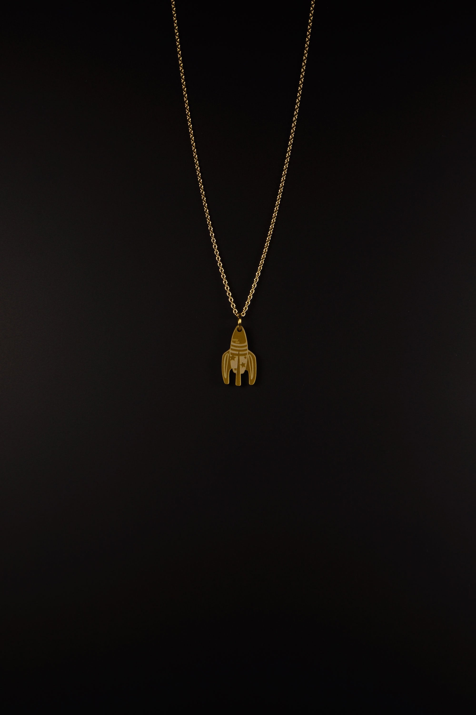 Lucky Necklace Rocket Anhänger gold metallic – Lucky Mes München