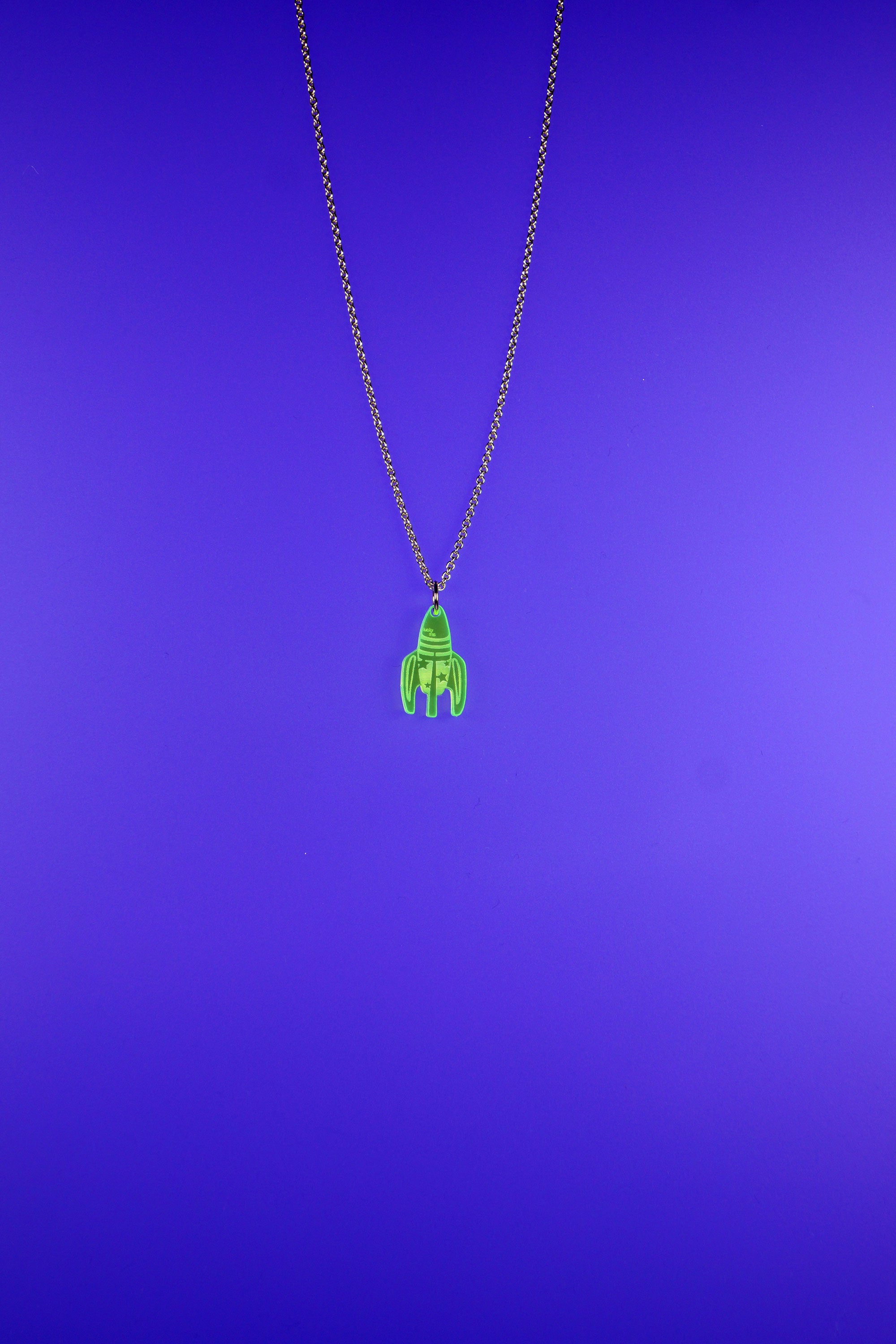 Raketen Kette grün fluoreszierend – Lucky Necklace Rocket | Lucky Mes