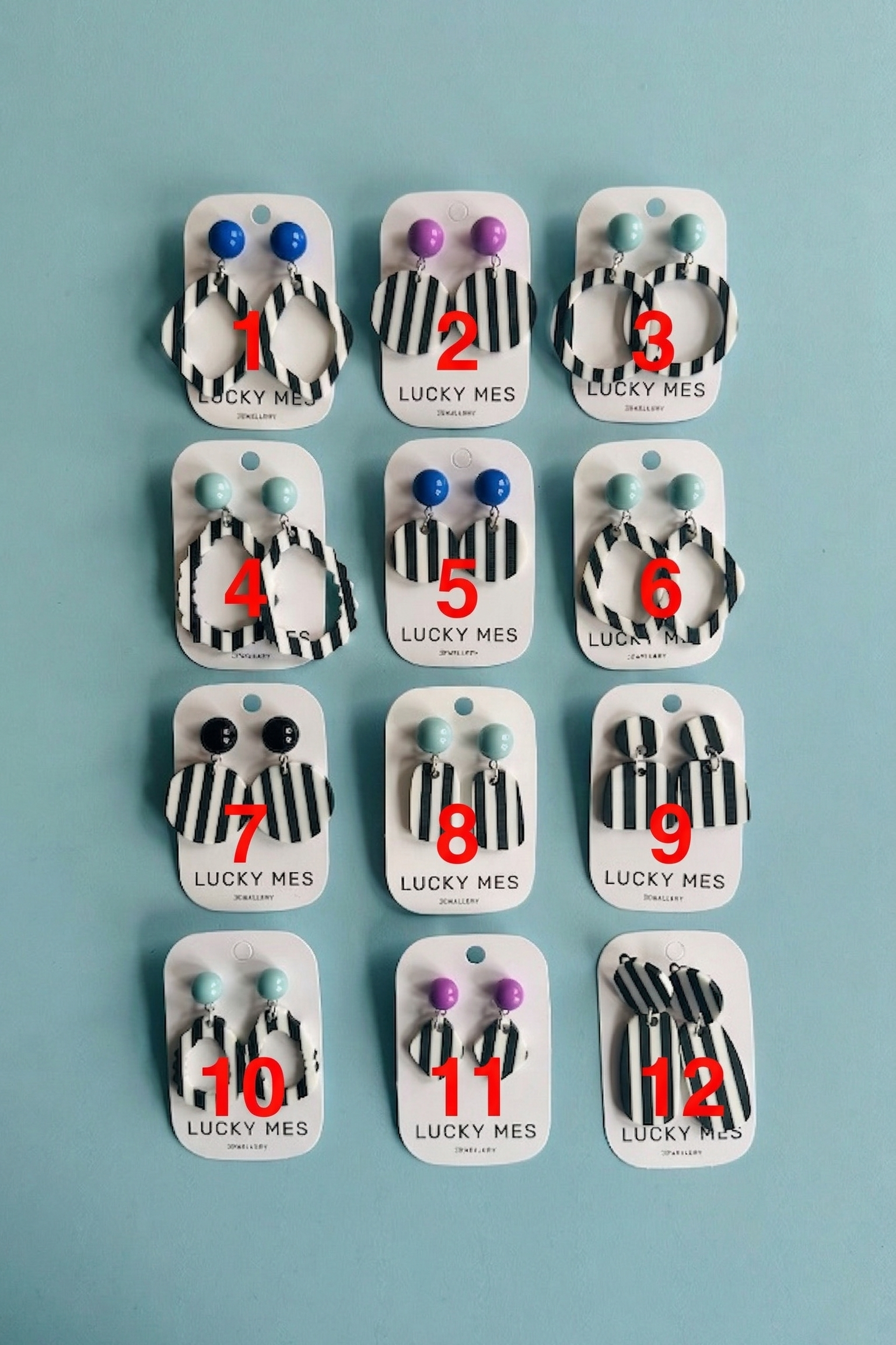 Lucky Ears Black and White Stripes