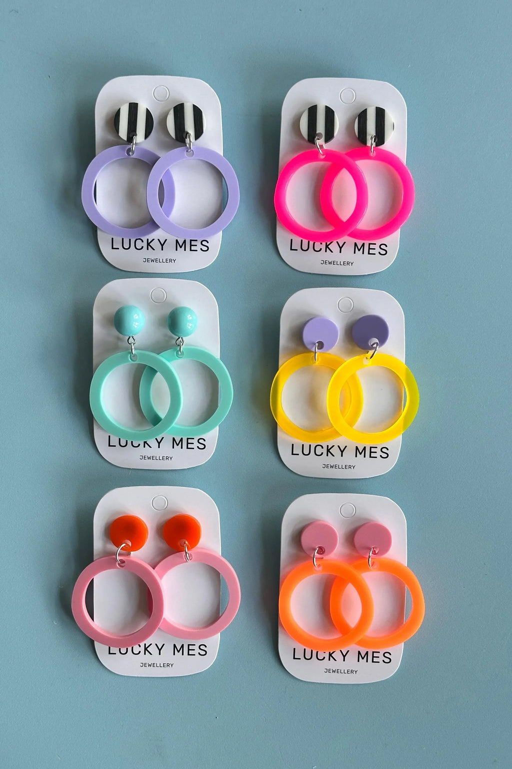 Frühlings Loop Ohrringe aus recyceltem Acryl – Lucky Ears | Lucky Mes