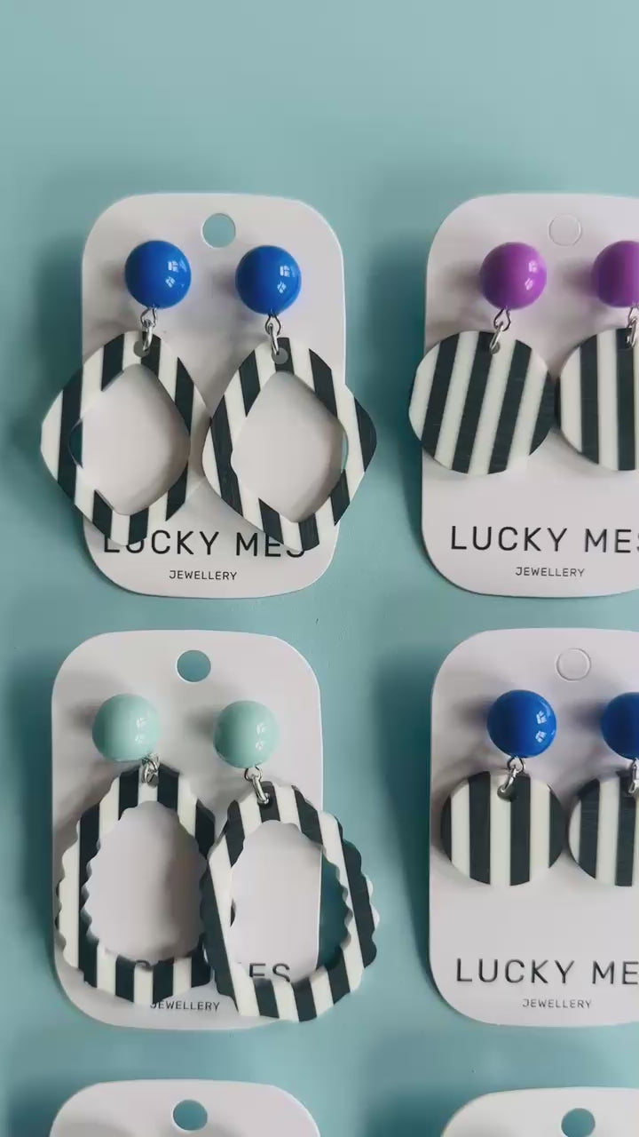 Lucky Ears Black and White Stripes